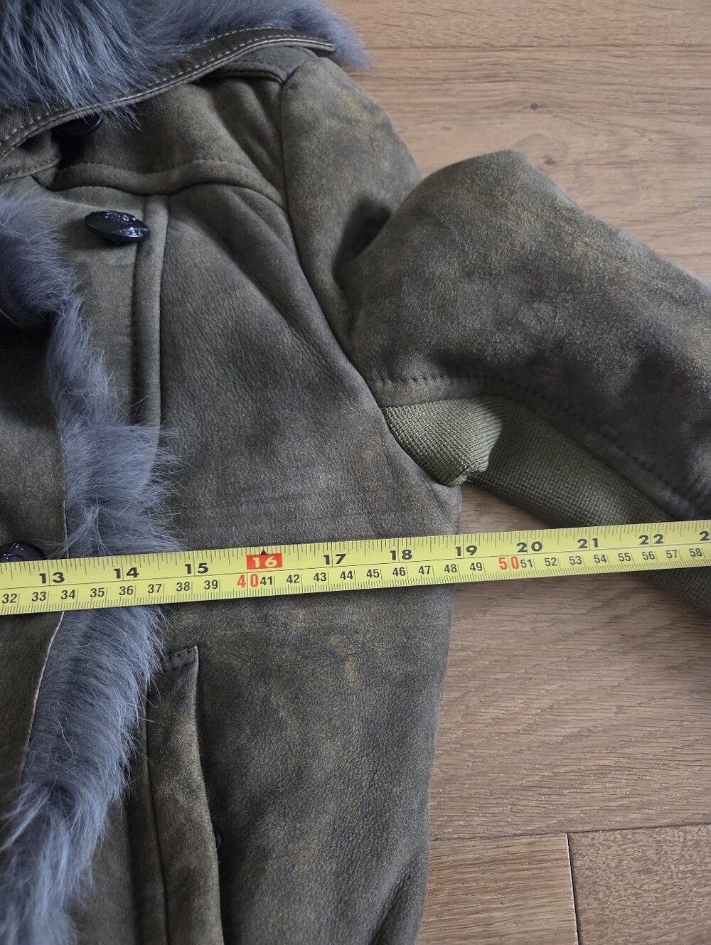 Patrizia Pepe real lambskin leather shearling coat Size US 6 - Picture 15 of 16